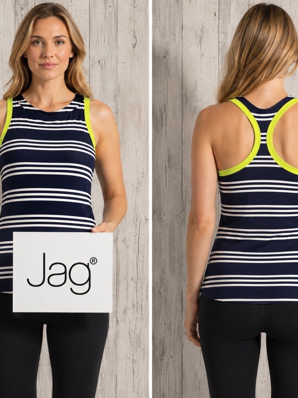 Jag Racerback Stripe Tank Top Small - Picture 1 of 9